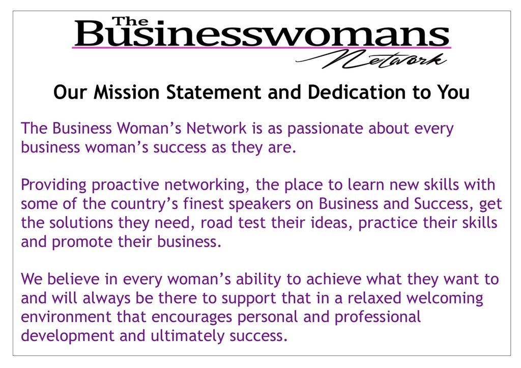 The Business Womans Network Mission Statement The Business Woman S   Mission Statement 1024x724 