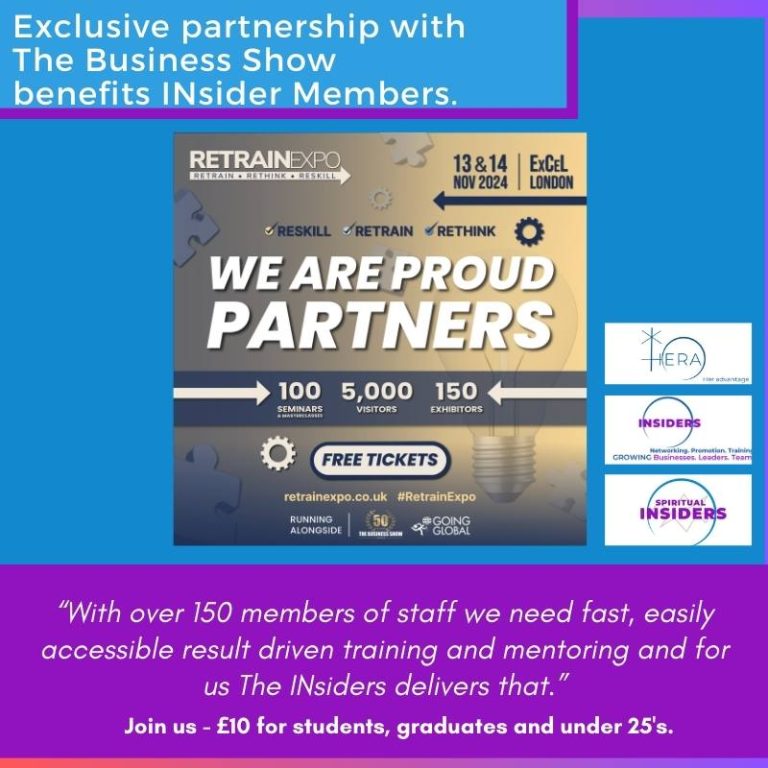 Exclusive partnership with The Business Show benefits INsider Members.