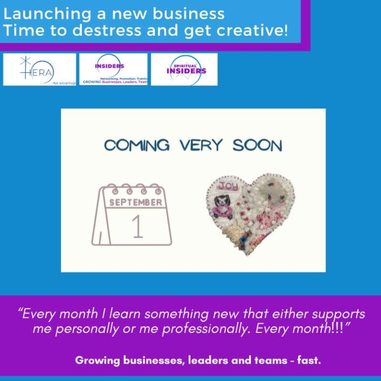 Launching a new business – time to destress and get creative!